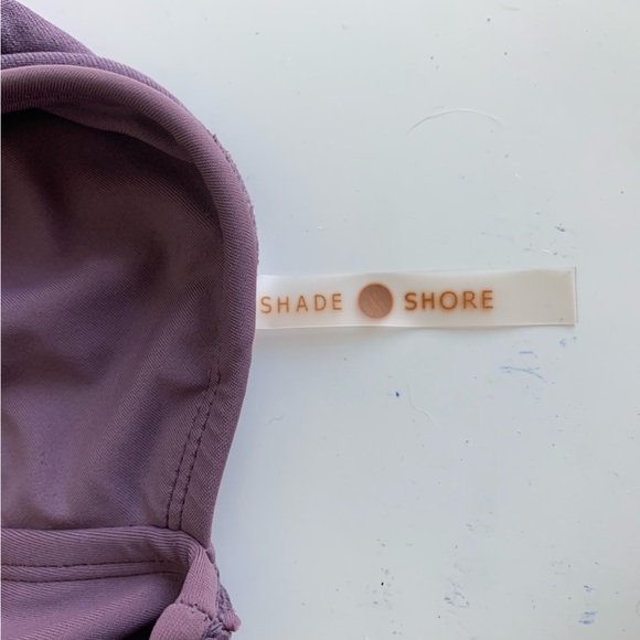 Shade and Shore one‎ piece lavender swimsuit, high cut thigh large - Picture 6 of 11